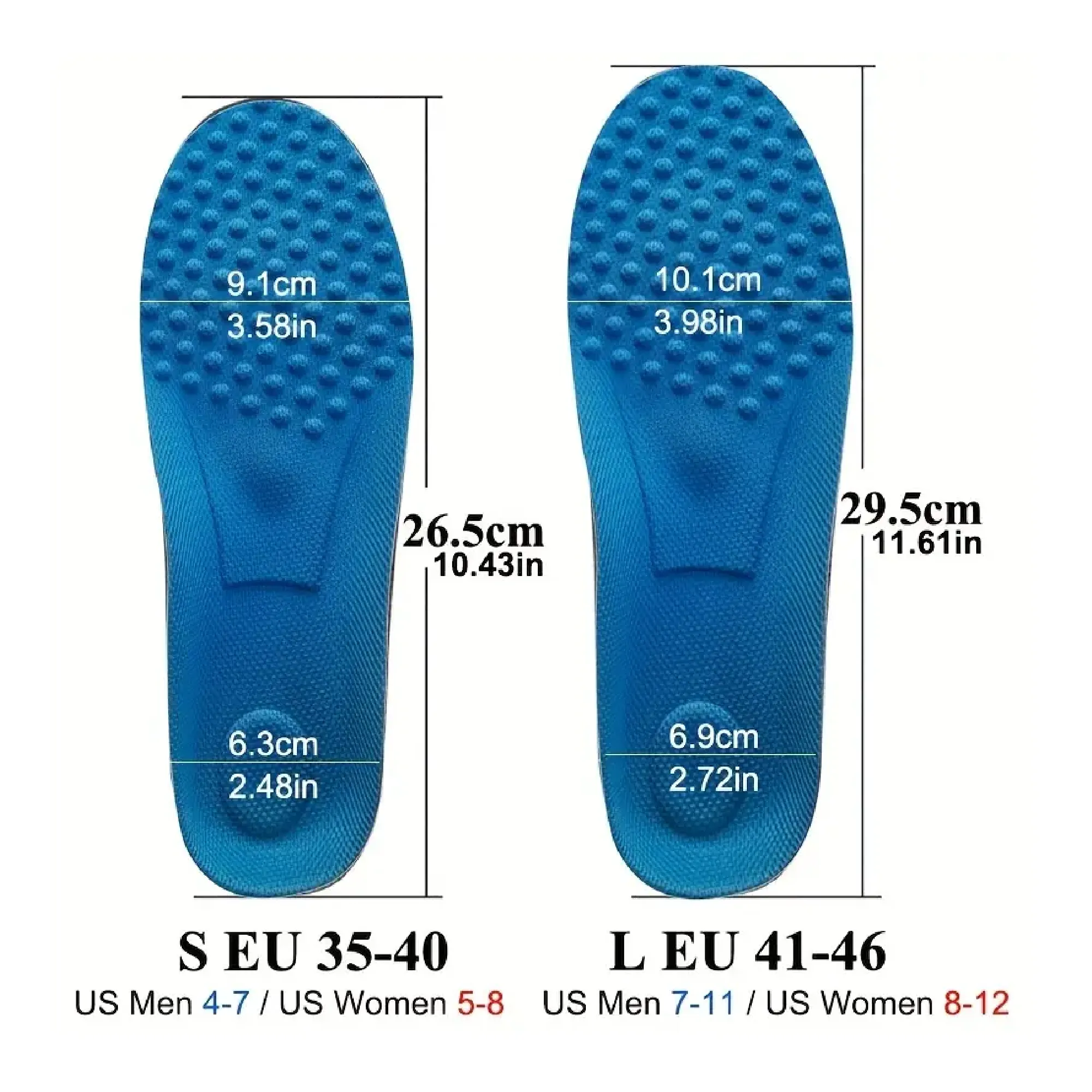 1 pair Breathable Orthopedic Insoles with Arch Support and Shock-Absorbing Heel for Flat Feet, Pronation, and Plantar Fasciitis Relief