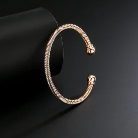 4mm Rose Gold Filled Bonded Torque Bangle Adjustable