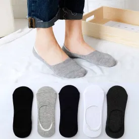 5 Pairs/lot Men's Invisible Cotton Breathable Socks