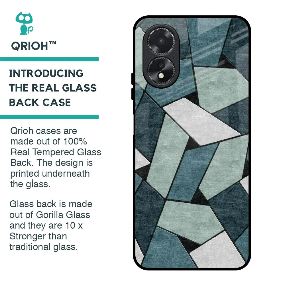 Abstact Tiles Glass Case for Oppo A18