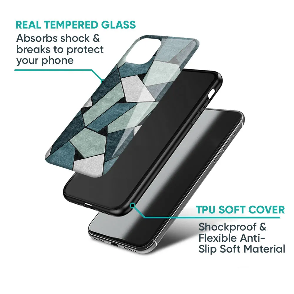 Abstact Tiles Glass Case for Oppo A18