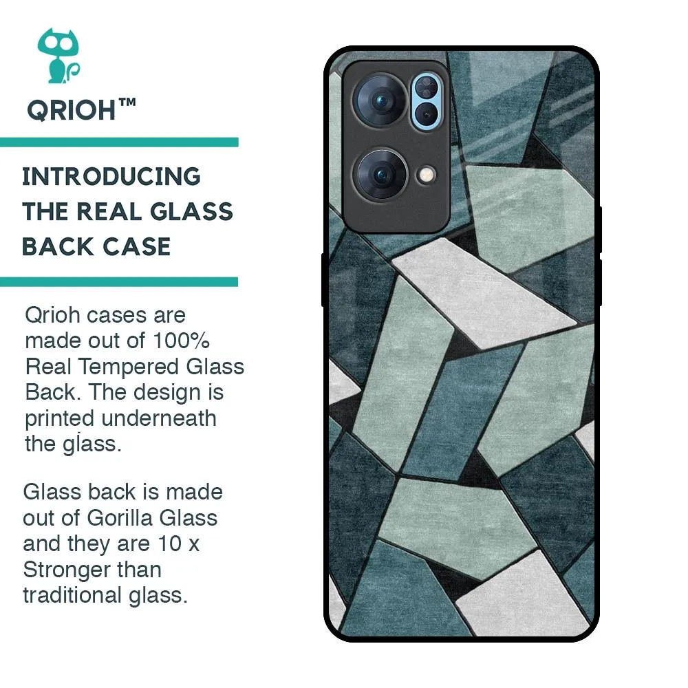 Abstact Tiles Glass Case for Oppo Reno7 Pro 5G