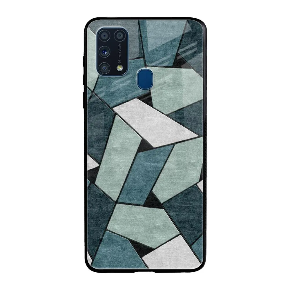 Abstact Tiles Glass Case for Samsung Galaxy M31