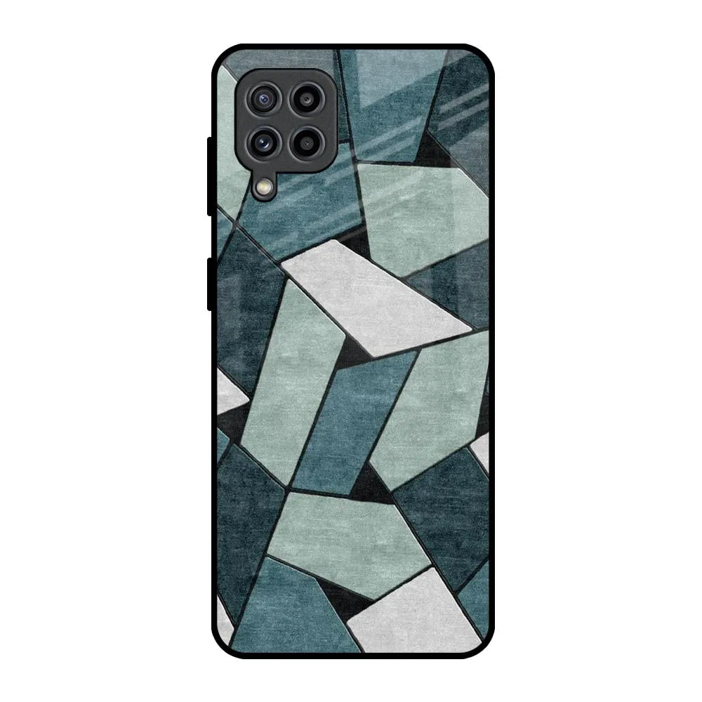 Abstact Tiles Glass Case for Samsung Galaxy M32