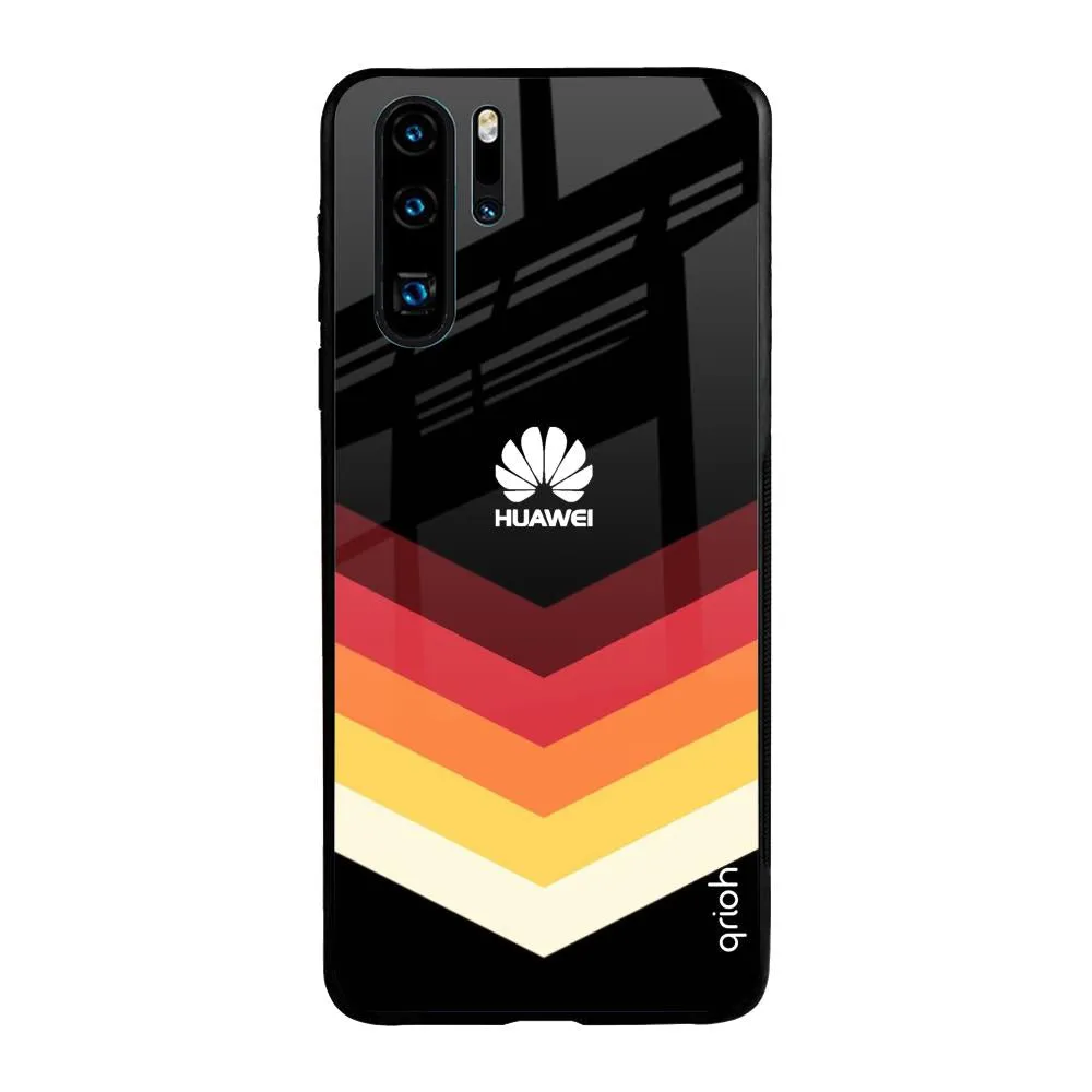 Abstract Arrow Pattern Glass Case For Huawei P30 Pro