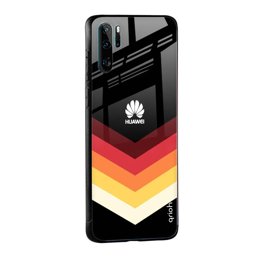 Abstract Arrow Pattern Glass Case For Huawei P30 Pro