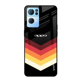 Abstract Arrow Pattern Glass Case For Oppo Reno7 Pro 5G