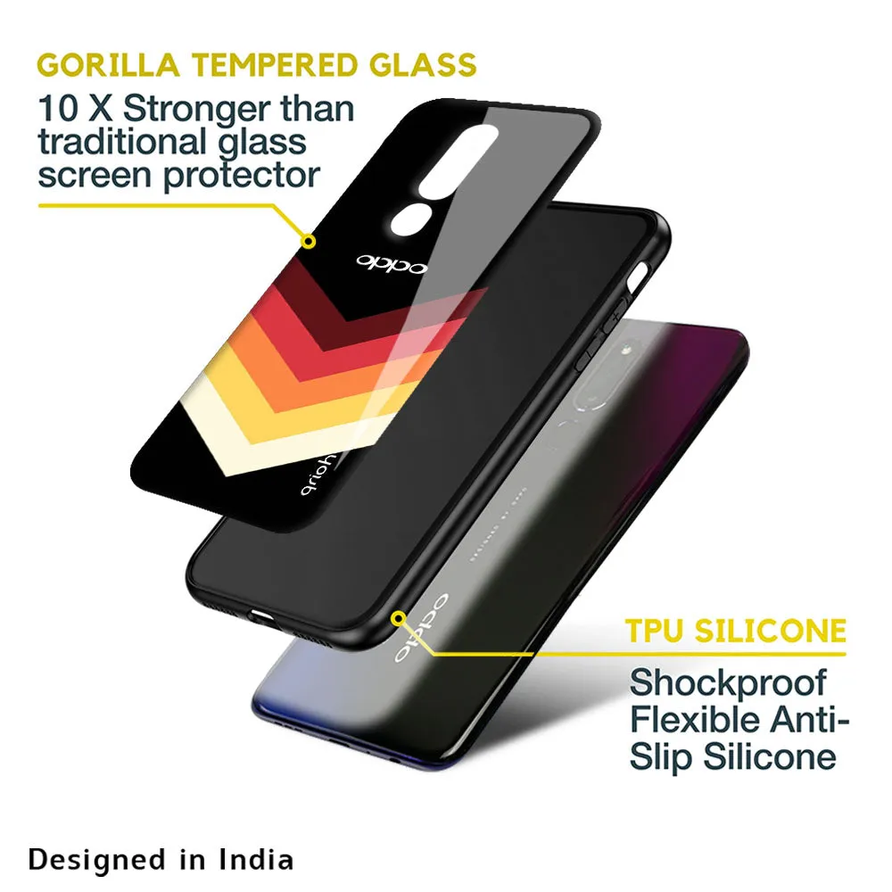 Abstract Arrow Pattern Glass Case For Oppo Reno7 Pro 5G