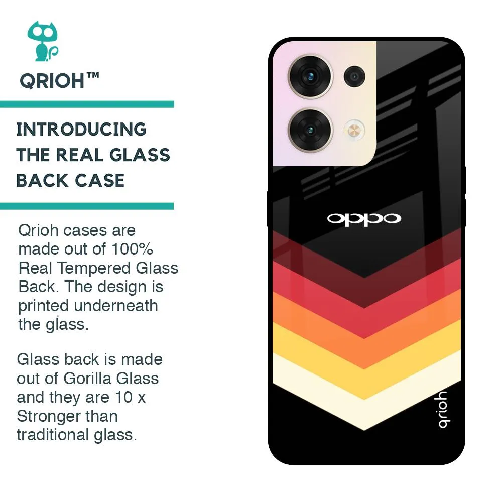 Abstract Arrow Pattern Glass Case For Oppo Reno8 5G