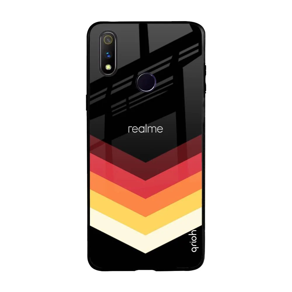 Abstract Arrow Pattern Glass Case For Realme 3 Pro