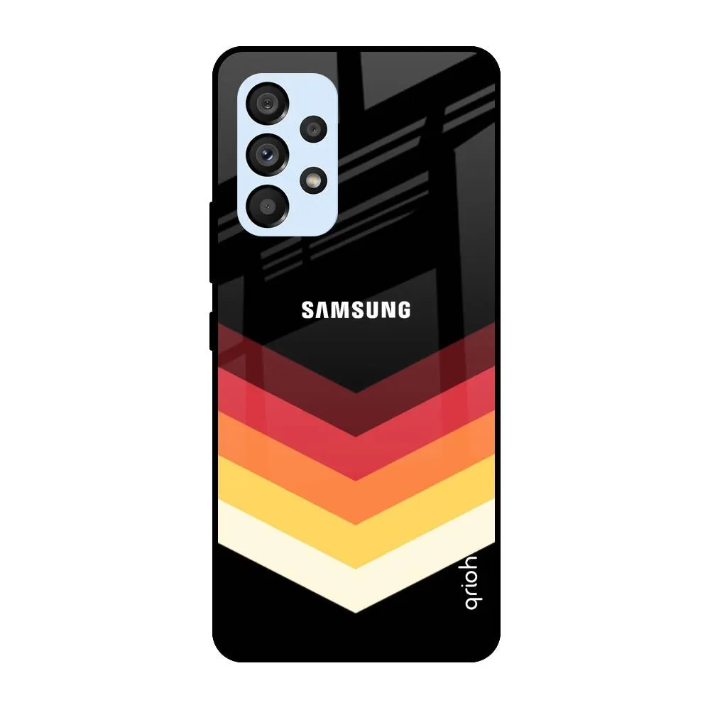 Abstract Arrow Pattern Glass Case For Samsung Galaxy A53 5G