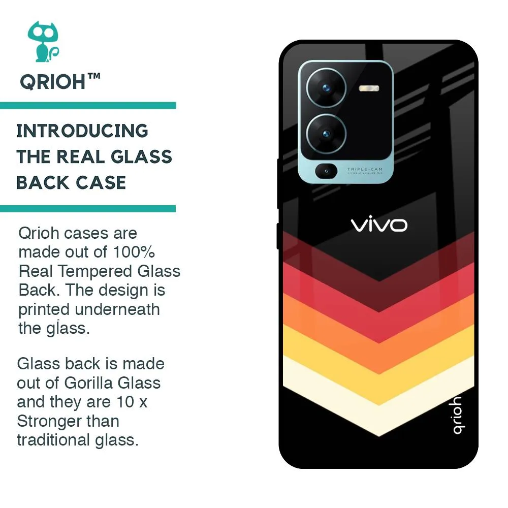 Abstract Arrow Pattern Glass Case For Vivo V25 Pro