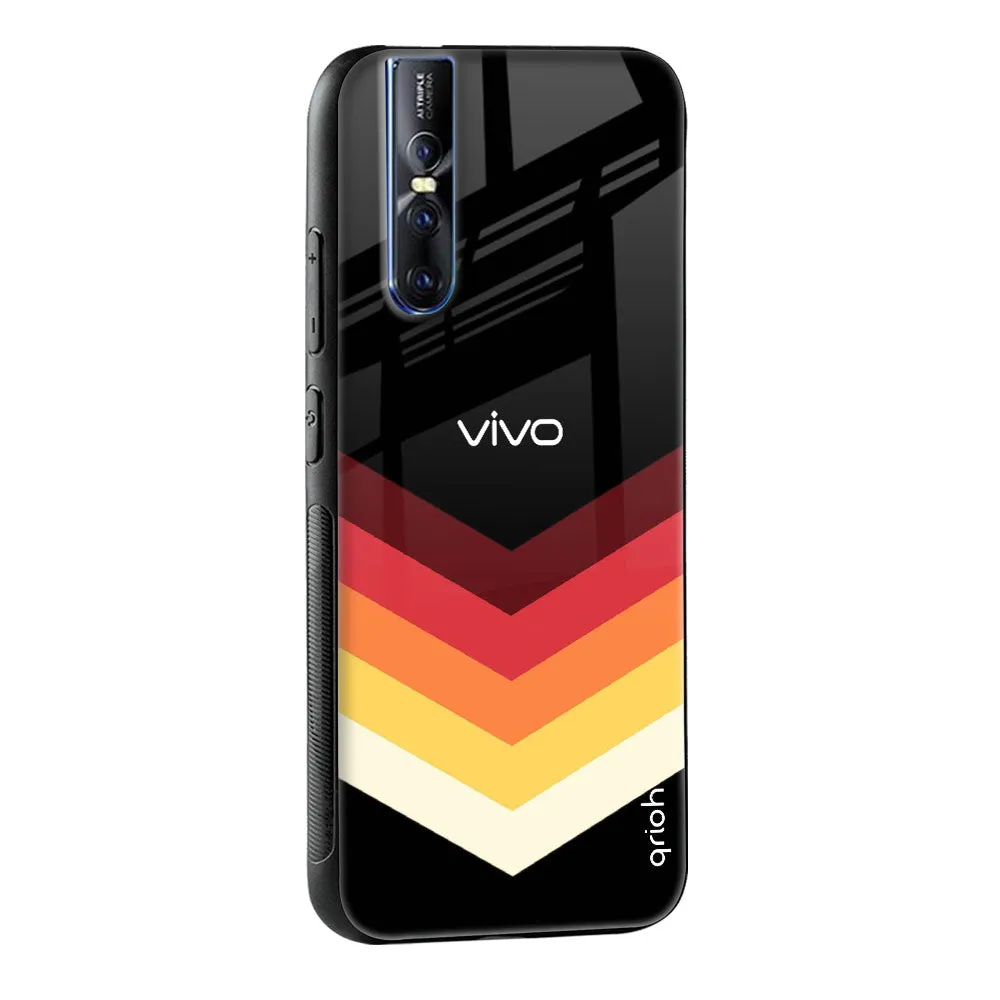 Abstract Arrow Pattern Glass Case For Vivo V25 Pro