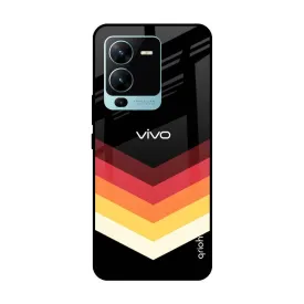 Abstract Arrow Pattern Glass Case For Vivo V25 Pro