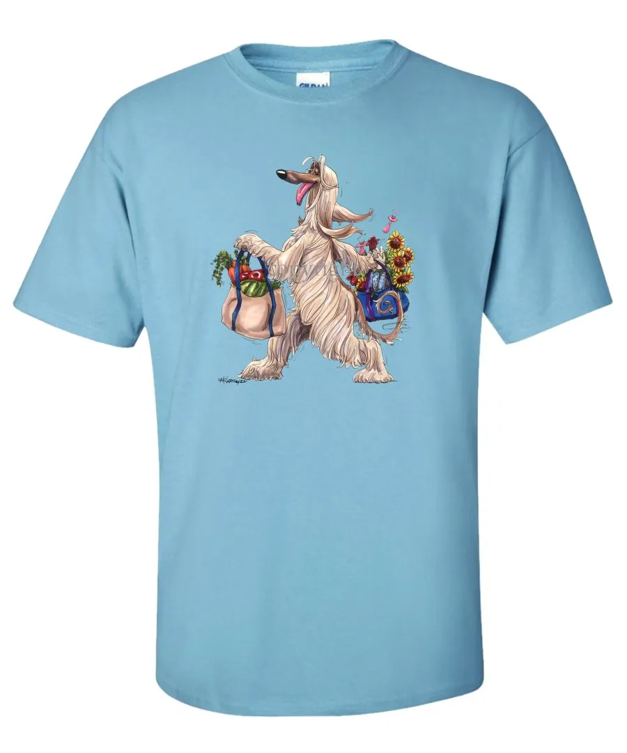 Afghan Hound - Walking With Produce - Mike's Faves - T-Shirt