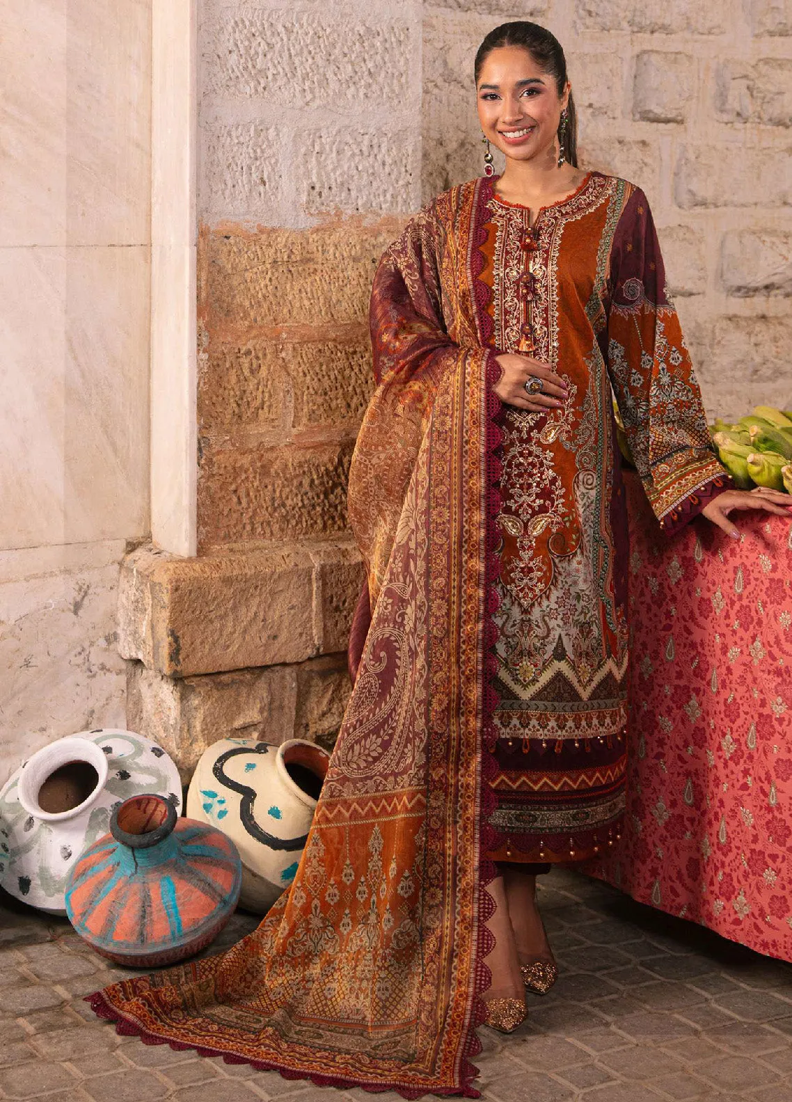 Aira By Asim Jofa Embroidered Lawn Unstitched 3 Piece Suit - AJ24AP AJAR-20