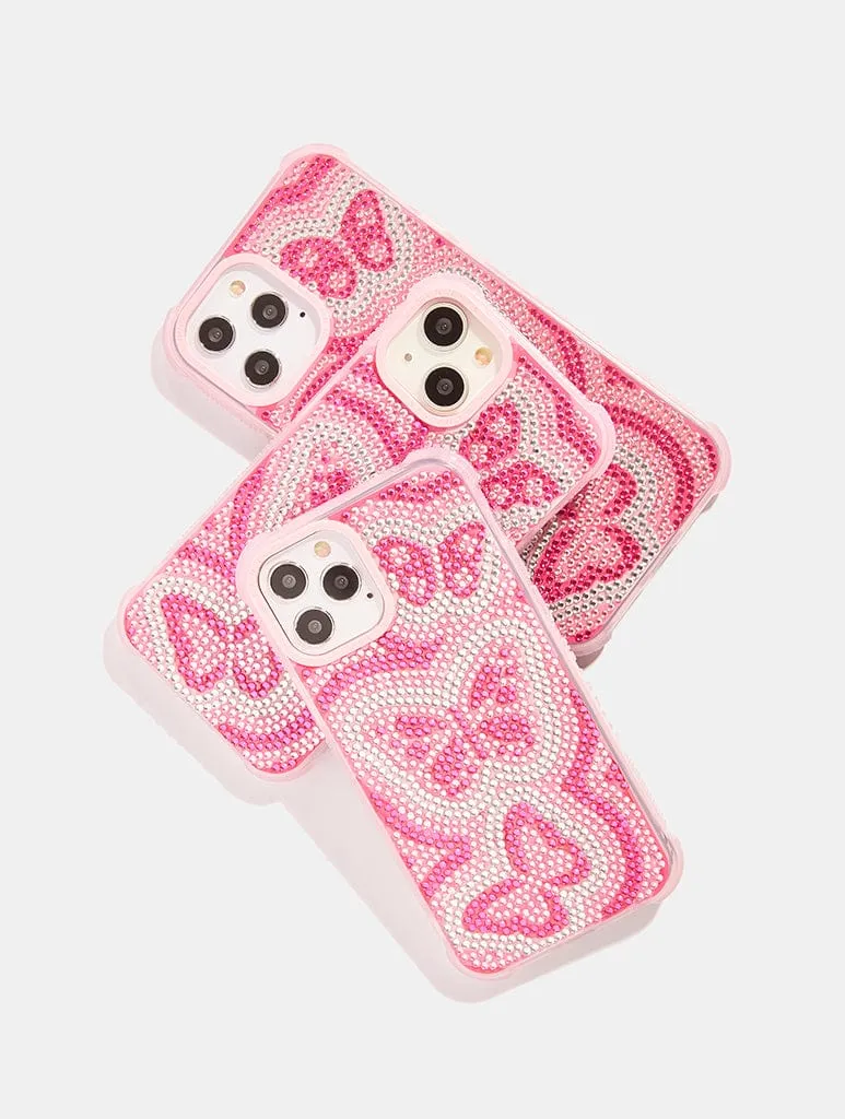 All Over Gem Butterfly Shock iPhone Case