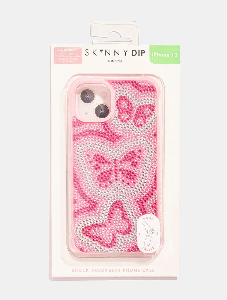 All Over Gem Butterfly Shock iPhone Case