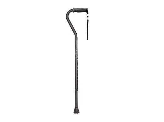 AMG Airgo Comfort-Plus Offset Handle Aluminum Cane - Black