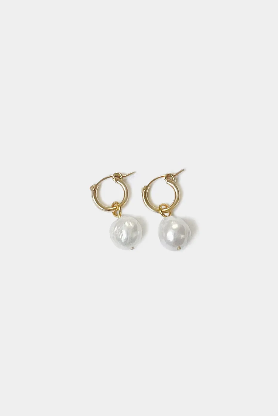 Anna Hoops   Wrinkle Pearl Charms