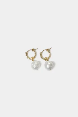 Anna Hoops   Wrinkle Pearl Charms