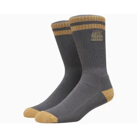 Anti Hero Black Hero Outline Socks Charcoal - Gold