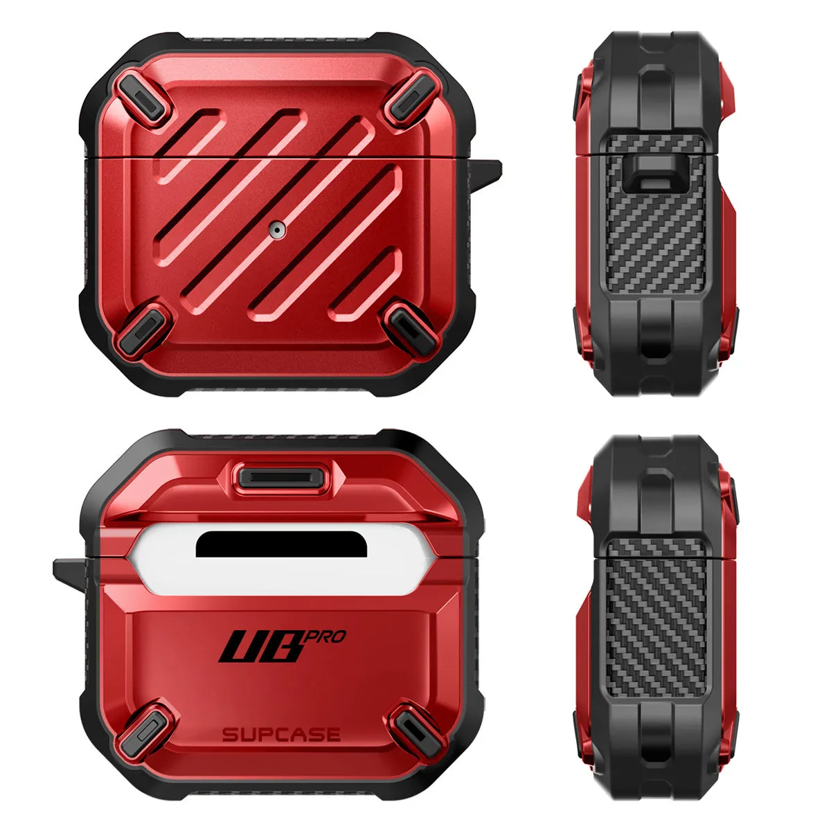 Apple AirPods 3 Unicorn Beetle PRO Rugged Case-Metallic Red