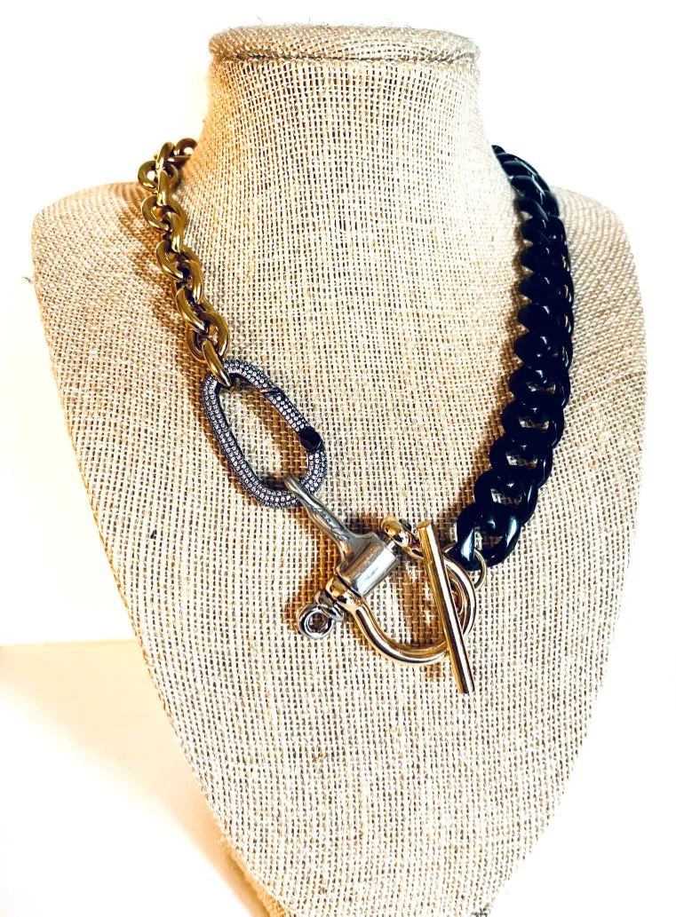 ARIES NECKLACE - BLACK GOLD