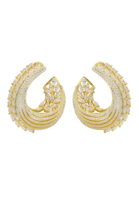 Artemis Sweeping Hoop Earrings Gold