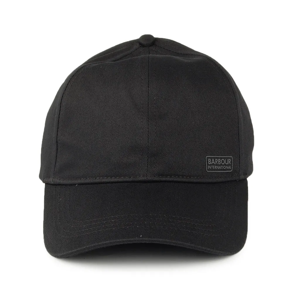 Barbour International Axle Cotton Sports Baseball Cap - Black