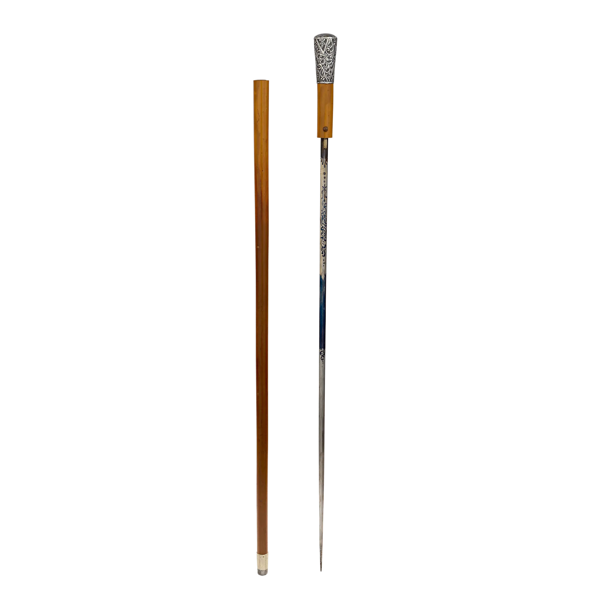 Blue Steel Sword Cane