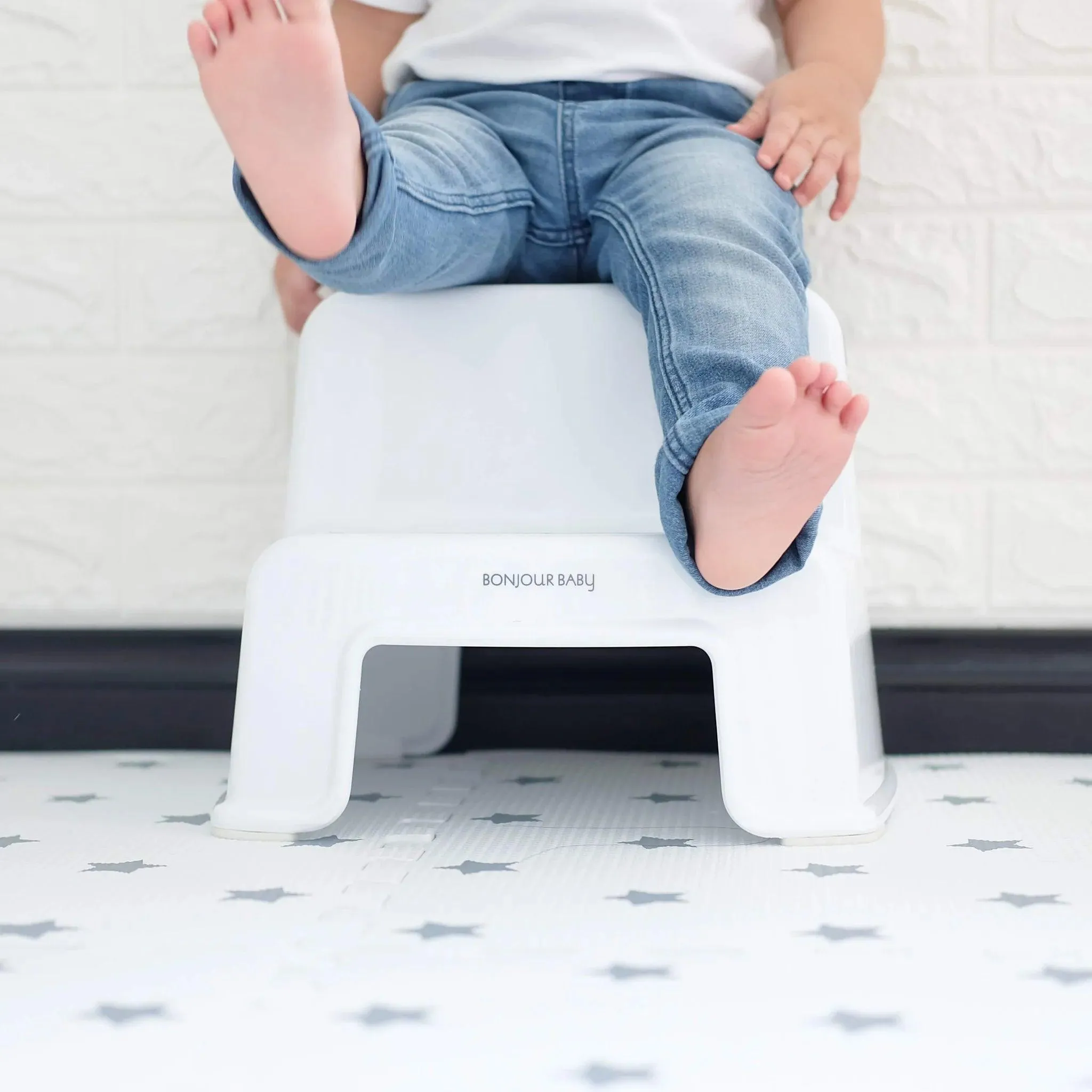 Bonjour Baby Non-Skid Step Stool Gray