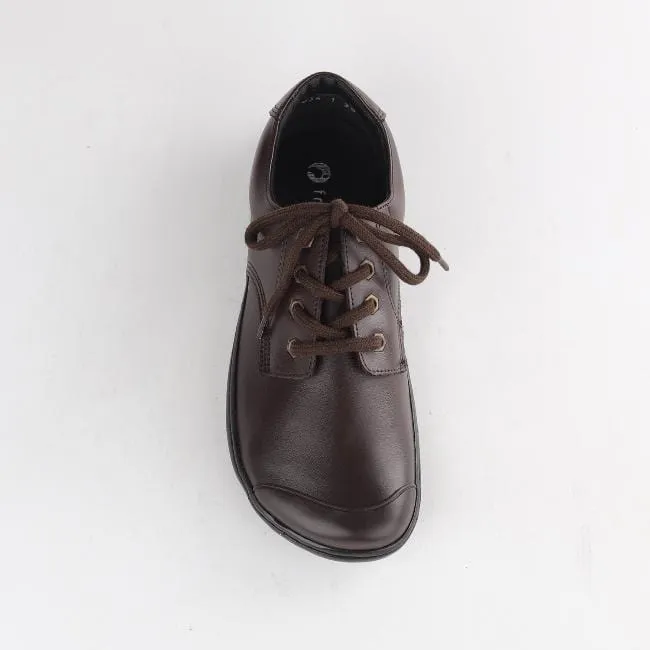 Boys Lace-up School Shoe in Brown Sizes 39-47 - 7825