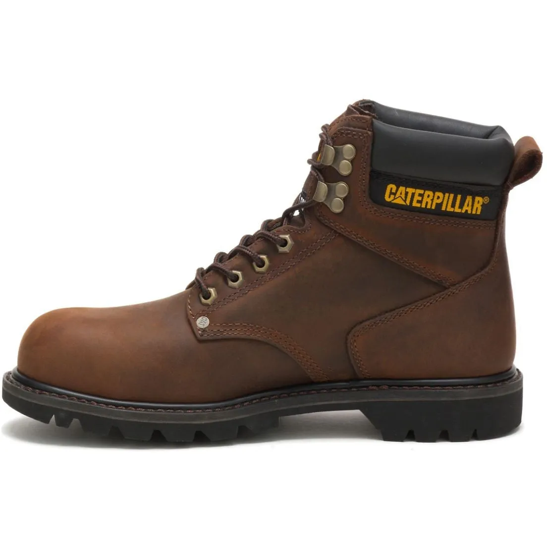 CAT Men's Second Shift Steel Toe Work Boot - Dark Brown - P89586