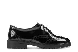 Clarks LoxhamBrogue Black Patent - Wide Width