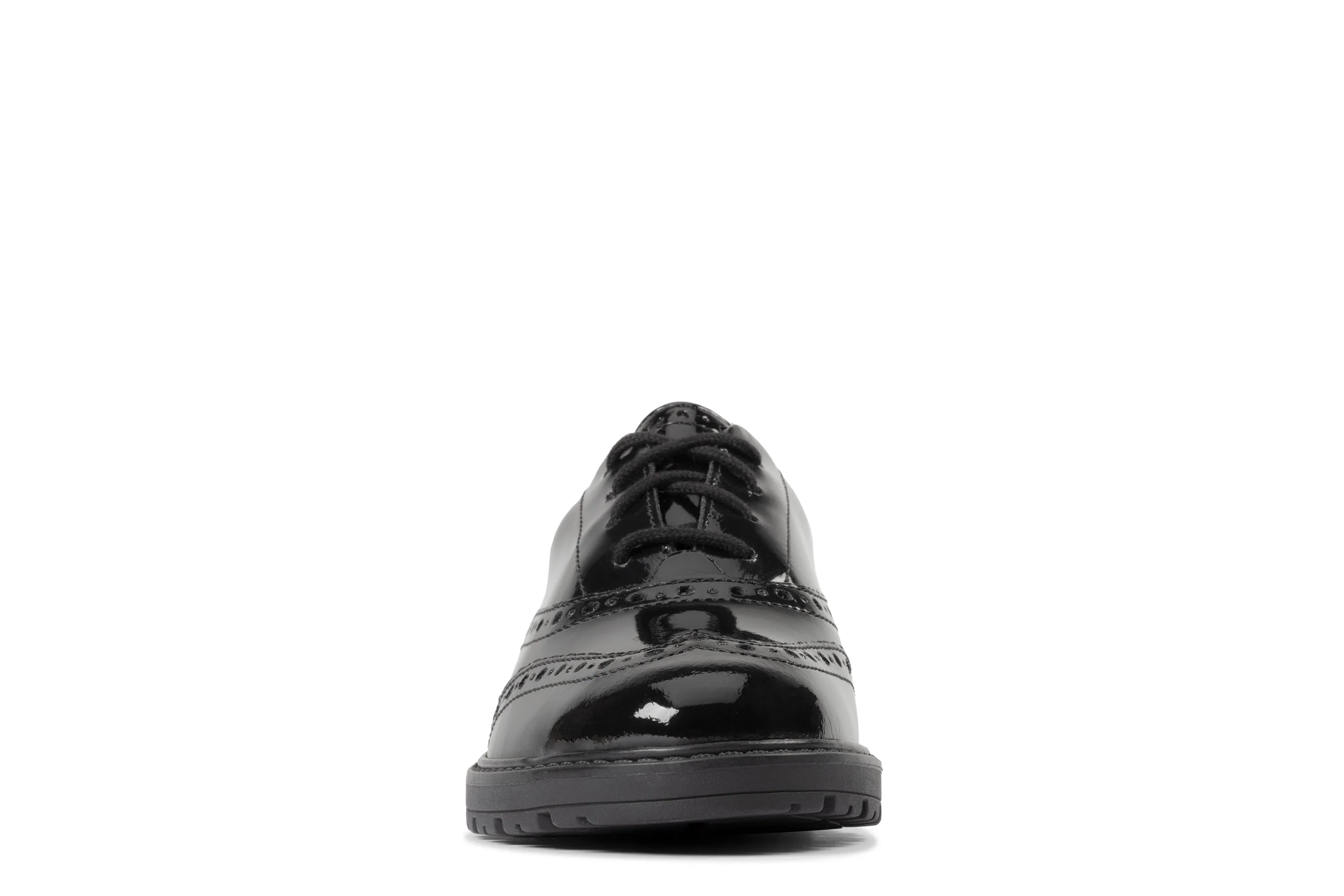 Clarks LoxhamBrogue Black Patent - Wide Width