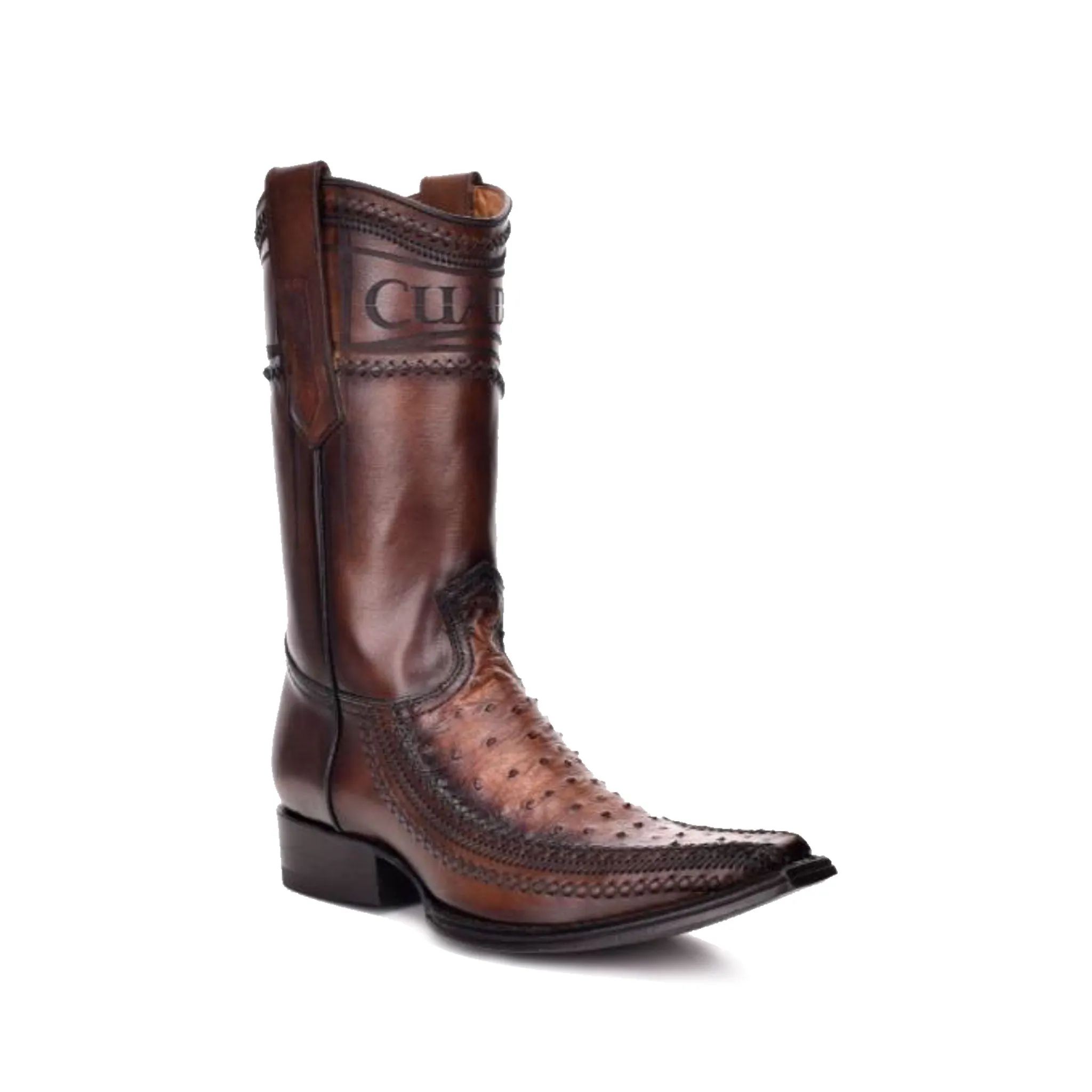 Cuadra Ostrich Craft Stitched Western Boot