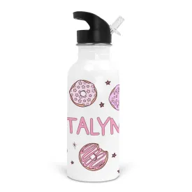 Donut Shop Personalized Kids Water Bottle | Pink