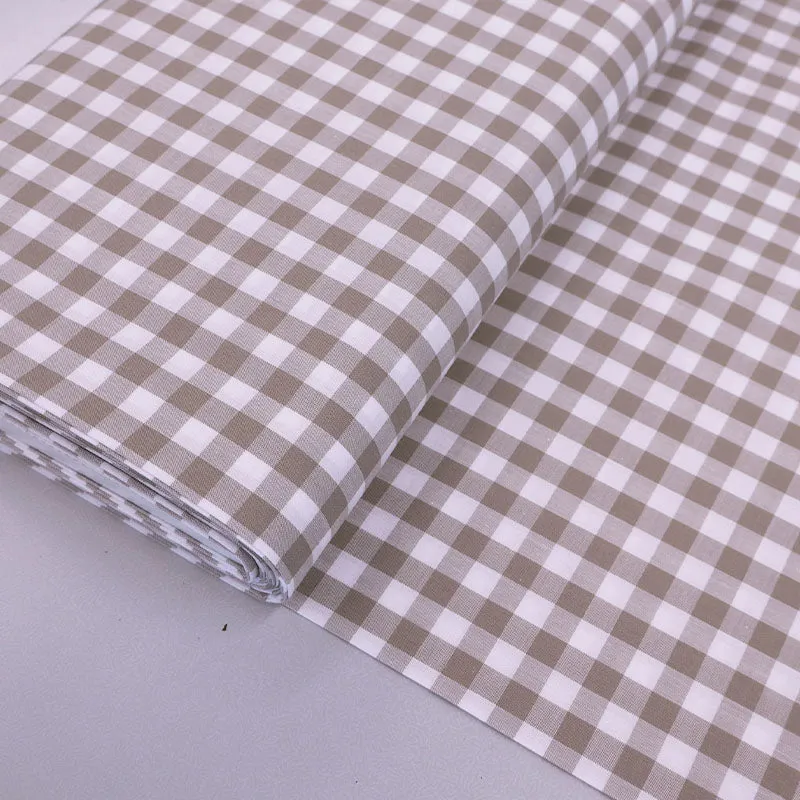 Dressmaking Cotton Gingham - Wide Width - Putty and White