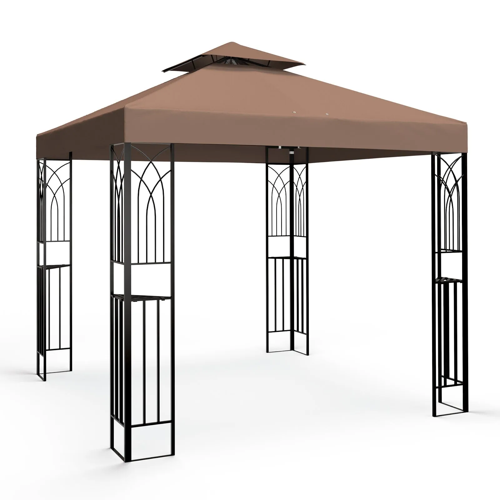 EAGLE PEAK Patio Gazebo 8x8 with Corner Shelves