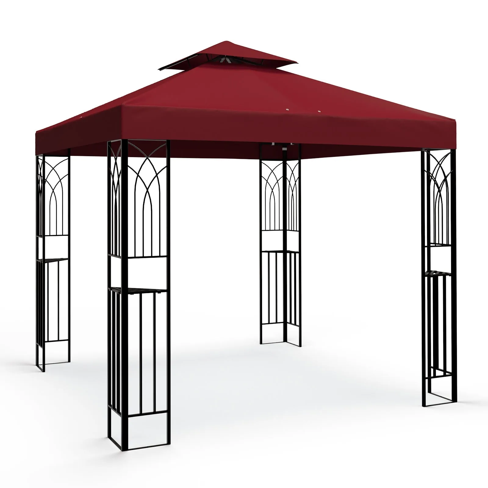 EAGLE PEAK Patio Gazebo 8x8 with Corner Shelves