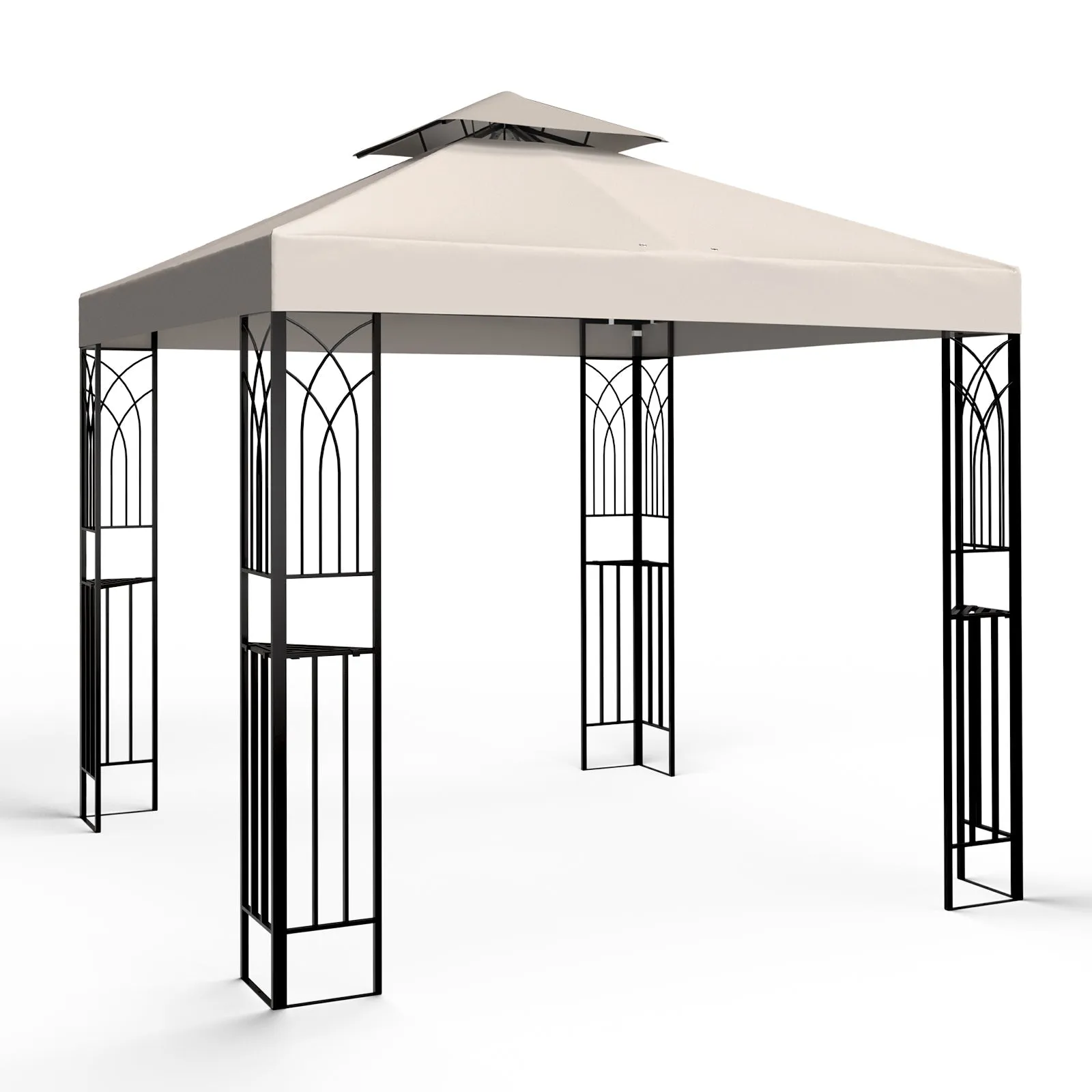 EAGLE PEAK Patio Gazebo 8x8 with Corner Shelves