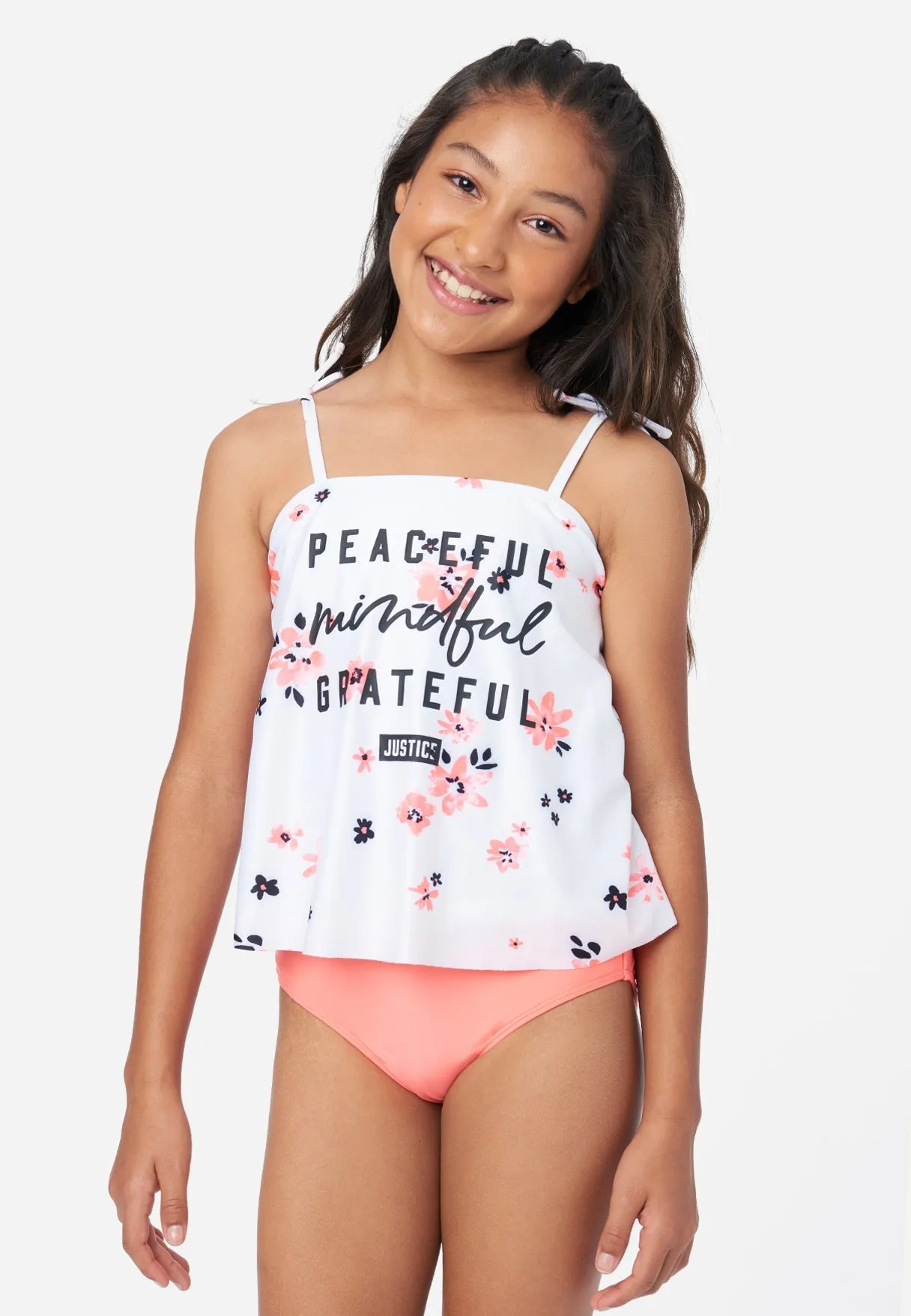 Floral Graphic Tankini Swim Set