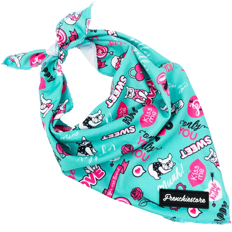 Frenchiestore Dog Cooling Bandana | Frenchie Love