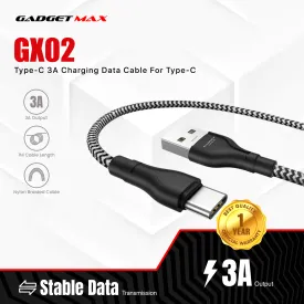 GADGET MAX GX02 TYPE-C  3A CHARGING DATA CABLE FOR TYPE-C (3A)(1M) - BLACK RED