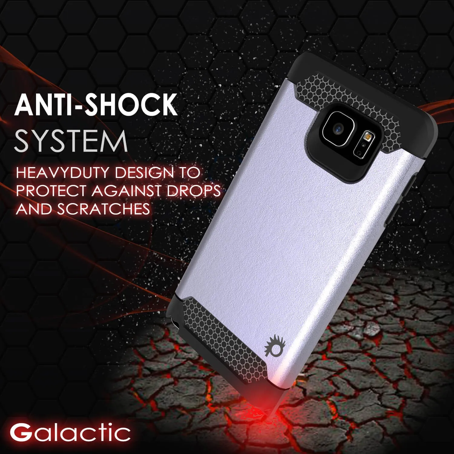 Galaxy Note 5 Case PunkCase Galactic SIlver Series Slim Armor Soft Cover Case w/ Tempered Glass