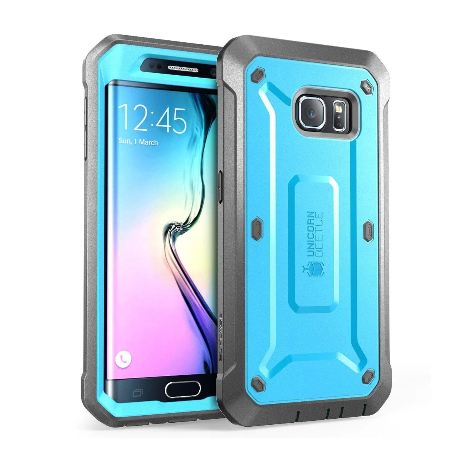 Galaxy S6 Edge Unicorn Beetle Pro Rugged Holster Case-White