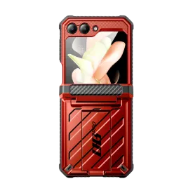 Galaxy Z Flip5 Unicorn Beetle PRO Rugged Case with Belt Clip-Metallic Red