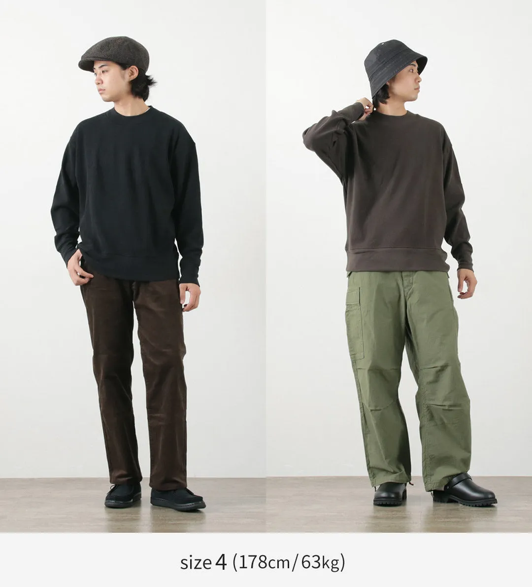 GICIPI / ORSO Crew Neck Ribbed Long Sleeve Milano Rib Knit Sewn