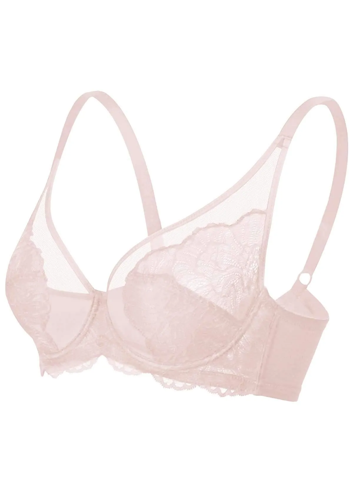 HSIA Blossom Unlined Dark Pink Lace Bra Set